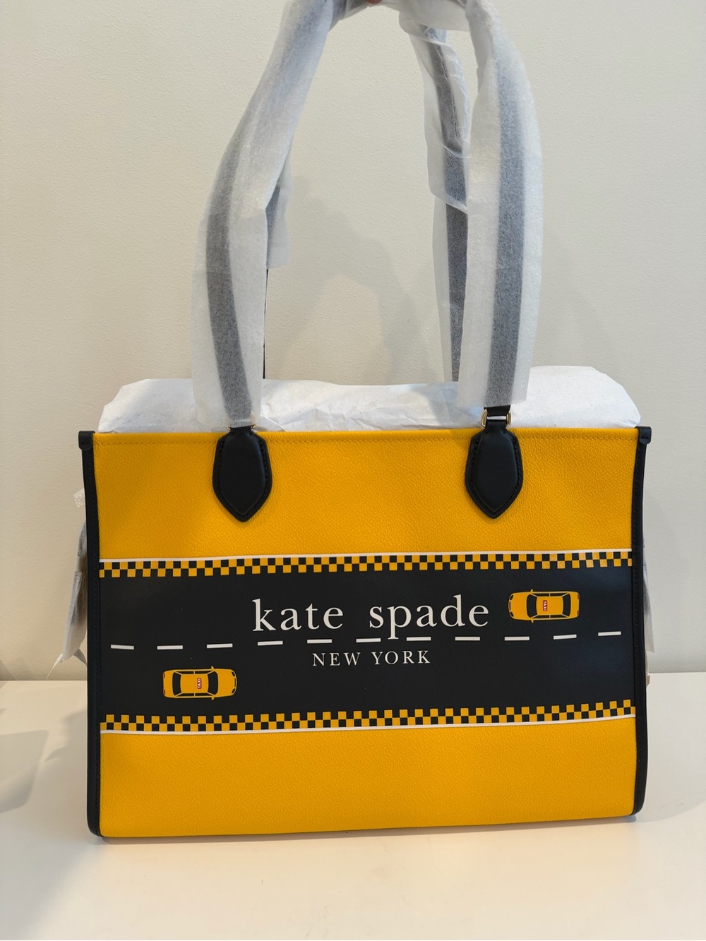 kate spade Yellow and Black Taxi Tote